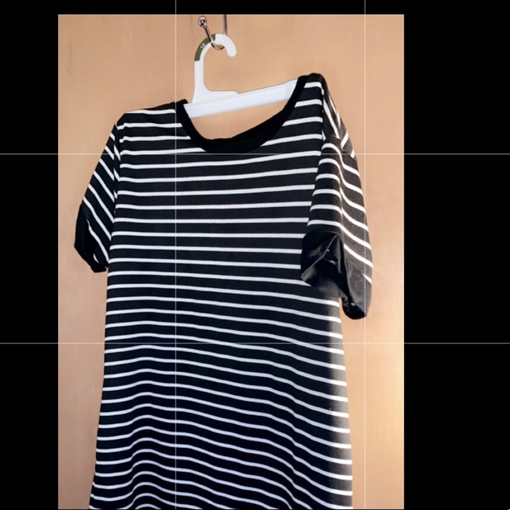 Striped tshirt shein dress 👗